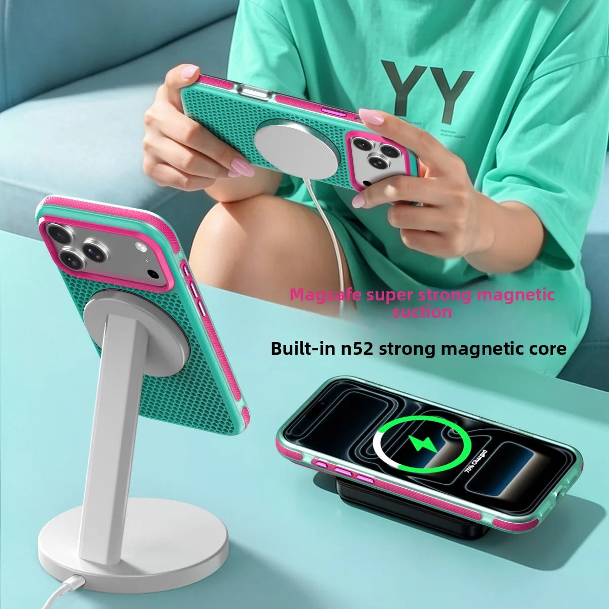 Shockproof Slim Fit MagSafe Case with Kickstand for iPhone 17 Pro & Pro Max