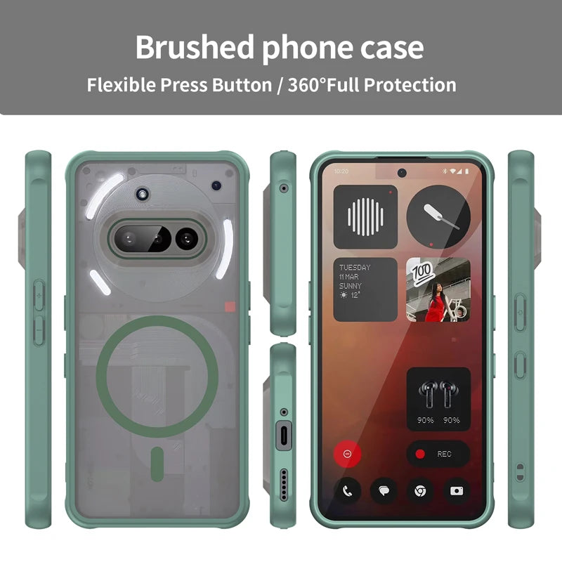 Anti-Fingerprint Semi-Transparent Case for Nothing Phone 3a / 3a Pro