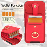 4-Card Wallet Case with Sliding Camera Cover and Ring Stand for iPhone 17 Series