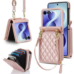 Premium Leather Wallet Cover with Zipper Card Pocket for Samsung Galaxy Z Flip 8