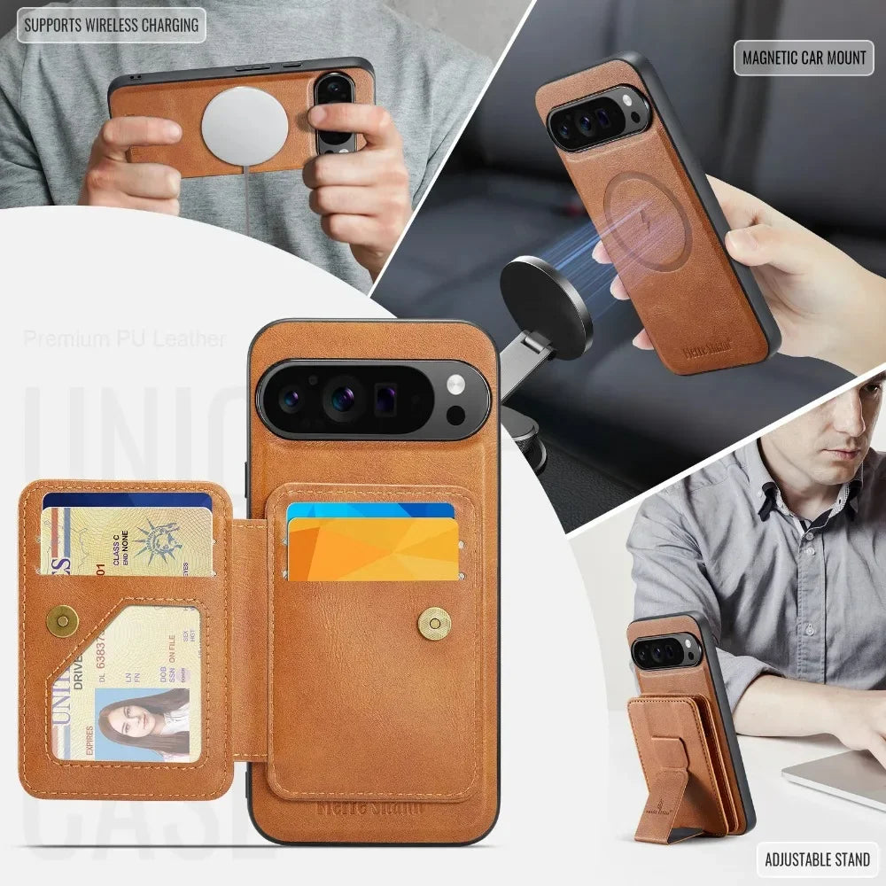 2-in-1 Detachable RFID Blocking Wallet Case with Card Slot for Google Pixel 9 Series