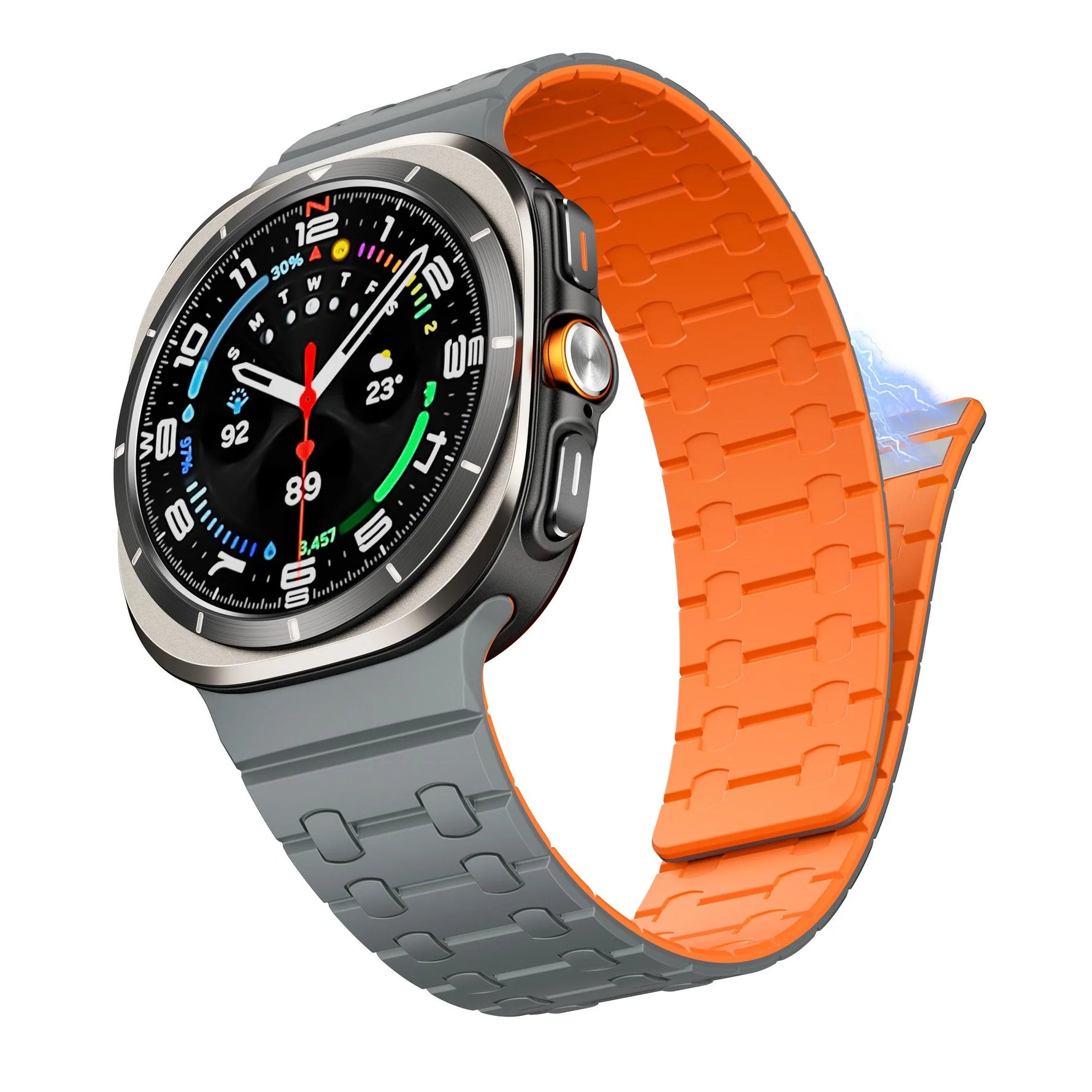 Silicone Magnetic Loop Watch Strap for Samsung Galaxy Watch Ultra