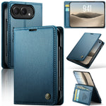 Textured Leather Kickstand Wallet Case with 2-Card Storage for iPhone Duo
