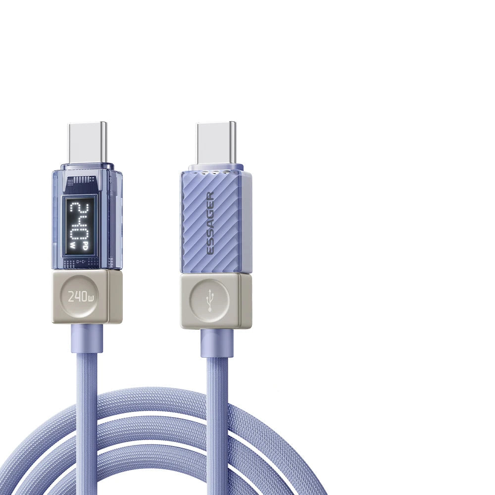 Essager 240W USB-C PD 3.1 Fast Charging Cable with LED Display