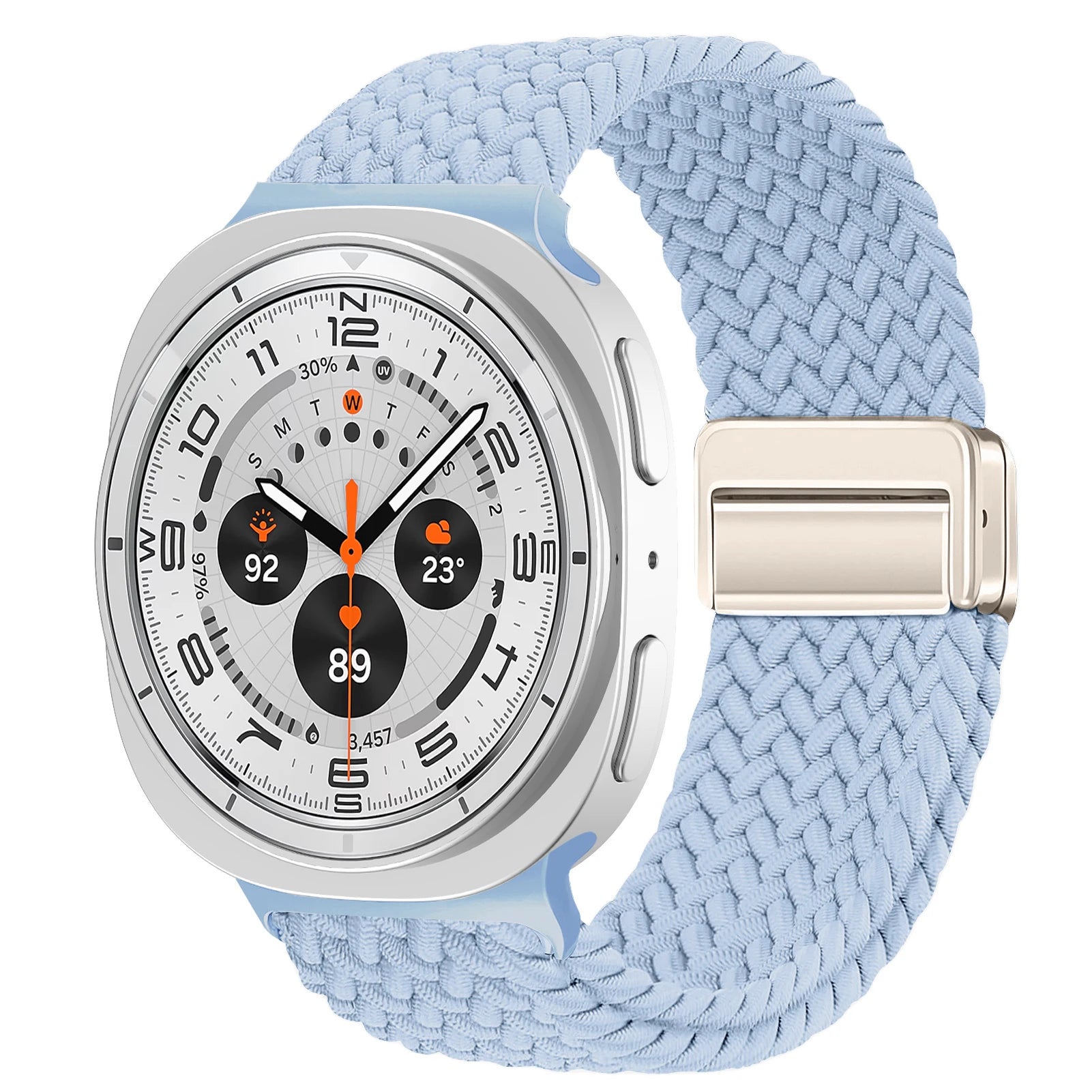 Magnetic Braided Nylon Wristband for Samsung Galaxy Watch 8 / Galaxy Watch 8 Classic