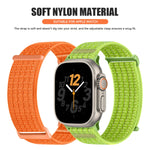 Breathable Woven Nylon Band with Hook-and-Loop Fastener for Apple Watch