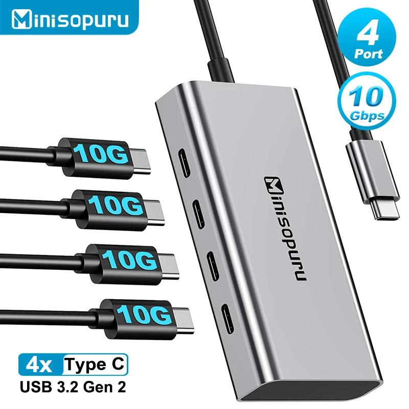 Minisopuru 4-Port USB 3.2 Gen1 Hub