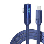Toocki 5A USB-C PD 100W Fast Charging Cable with 90° Elbow and Digital Display
