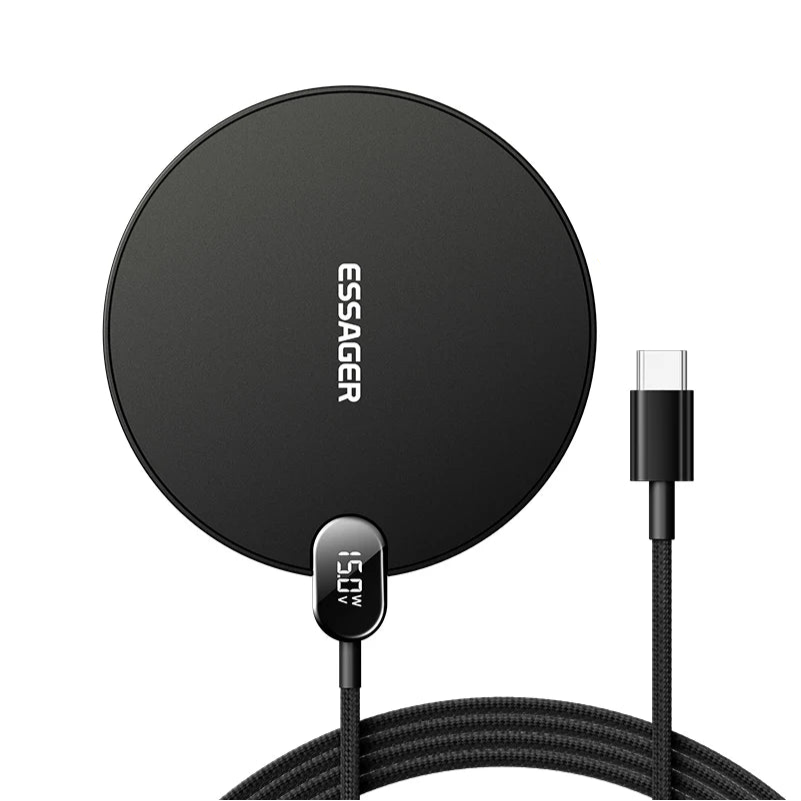 Essager 15W Fast Wireless Charging Pad with LED Display