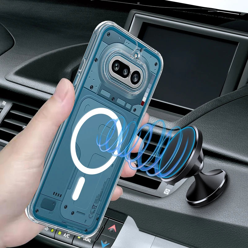 Transparent Shockproof PC+TPU Case with Magnetic Ring for Nothing Phone (4a)