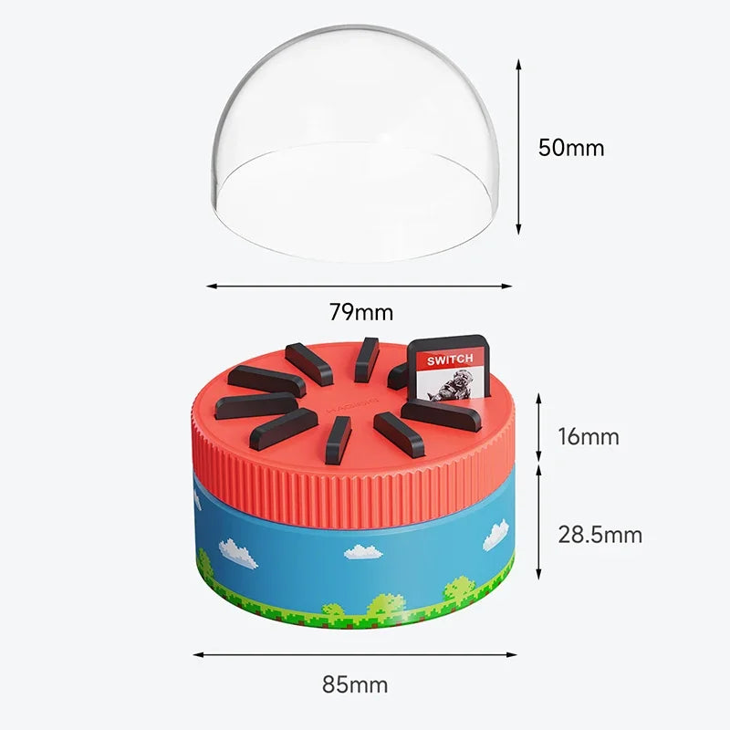 Compact Rotating Game Card Case for Nintendo Switch (10-Slot)
