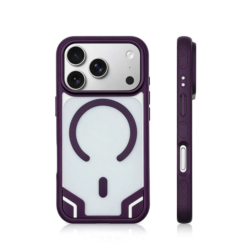Frosted MagSafe Armor Case with Raised Camera Frame for iPhone 18 Series
