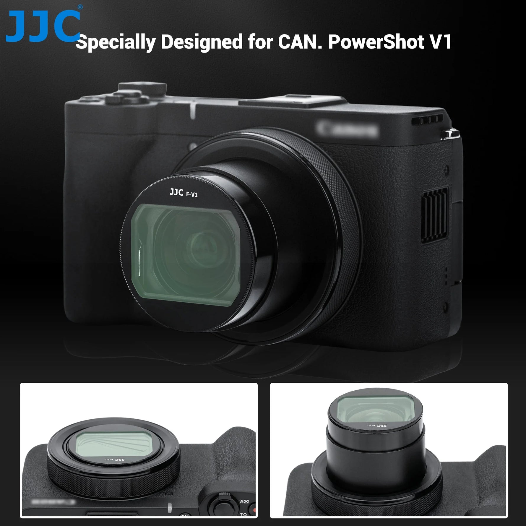 JJC Multi-Coated Ultra-Slim UV Lens Filter for Canon PowerShot V1