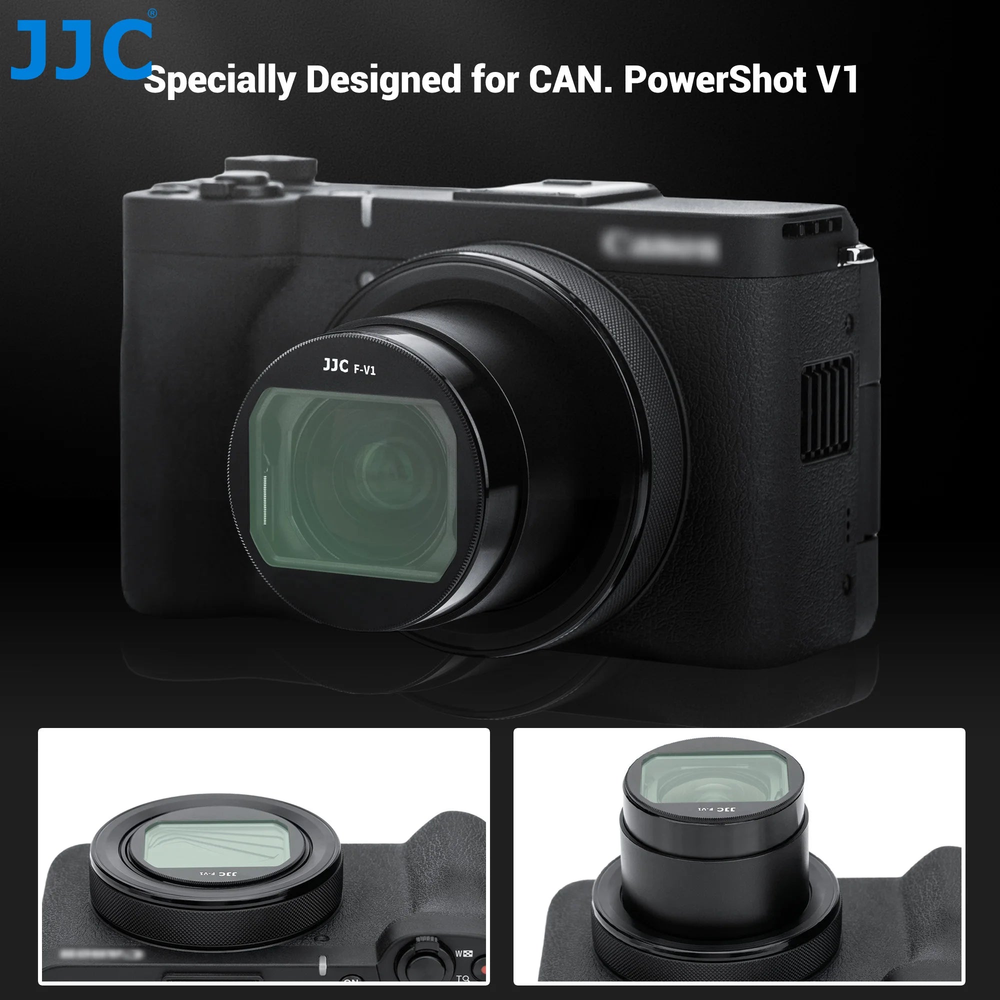 JJC Multi-Coated Ultra-Slim UV Lens Filter for Canon PowerShot V1