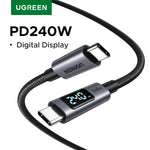 UGREEN 240W USB-C Fast Charging Cable with Power Display