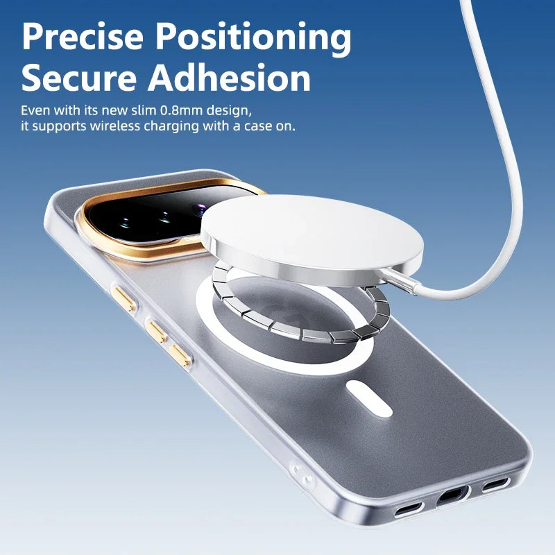 Anti-Yellowing Transparent Matte Case with Magnetic Support for Google Pixel 10 Series