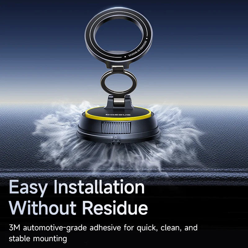 Vacuum Suction Car Phone Holder with Magnetic 360° Rotation Stand