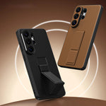 Litchi Texture Phone Case with Stand for Samsung Galaxy S26 Series