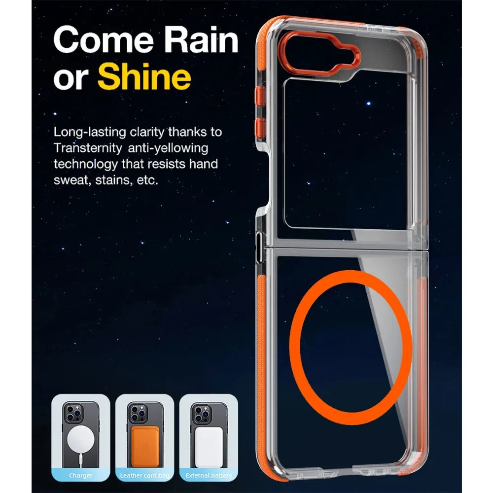 Anti-Yellowing Transparent Case with Raised Camera Protection for Samsung Galaxy Z Flip 6