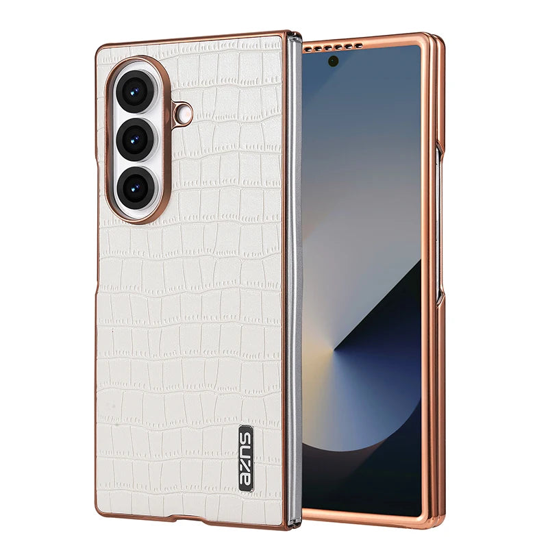 Skin-Feel Crocodile Texture Shockproof Case for Samsung Galaxy Z Fold 7