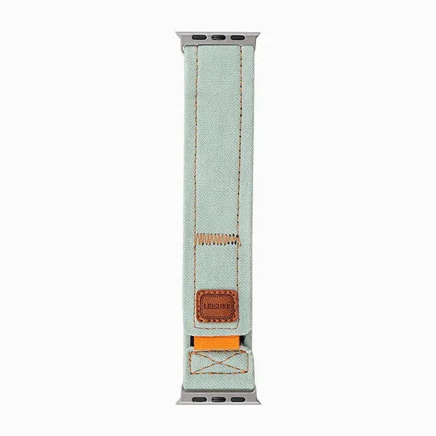 Vintage-Style Nylon Canvas Wrist Strap for Apple Watch