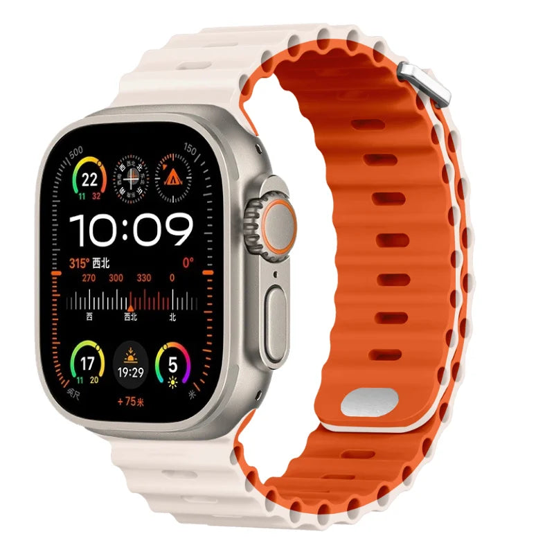 Soft-Touch Ocean Silicone Sport Band for Apple Watch
