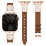 Elegant Leather Bracelet Strap for Apple Watch Series 10