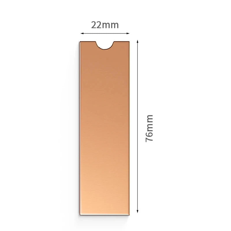 Teucer M.2 2280 Ultra Thin Pure Copper Radiator Cooler for NVMe Solid State Drive