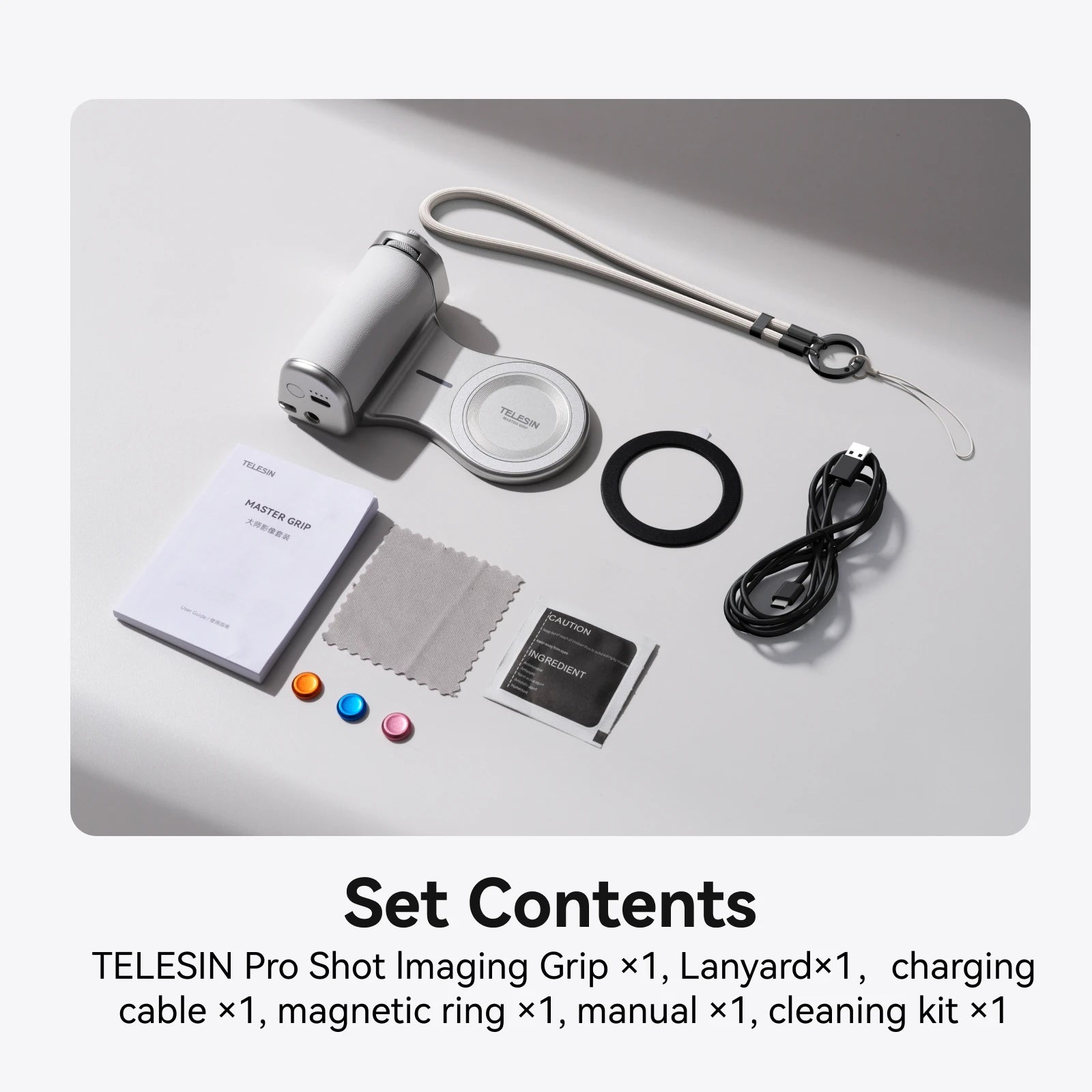 TELESIN Magnetic Phone Camera Hand Grip & Remote Shooting Aid