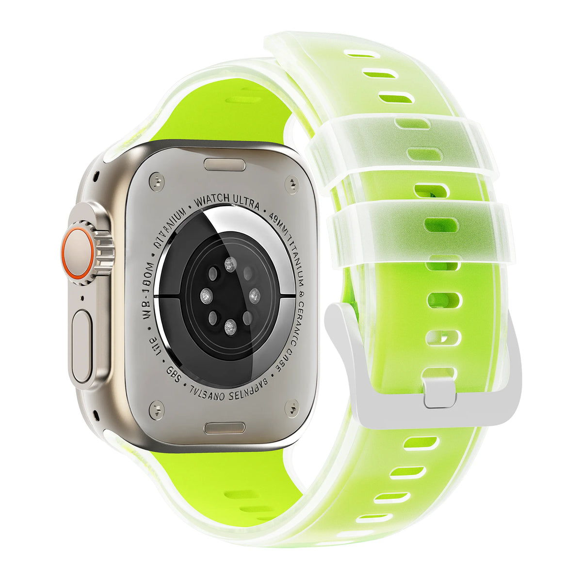 Dual-Layer Silicone Sport Band with Quick-Release Buckle for Apple Watch
