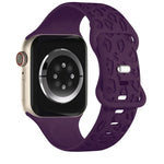 Leopard Pattern Engraved Silicone Sport Band for Apple Watch