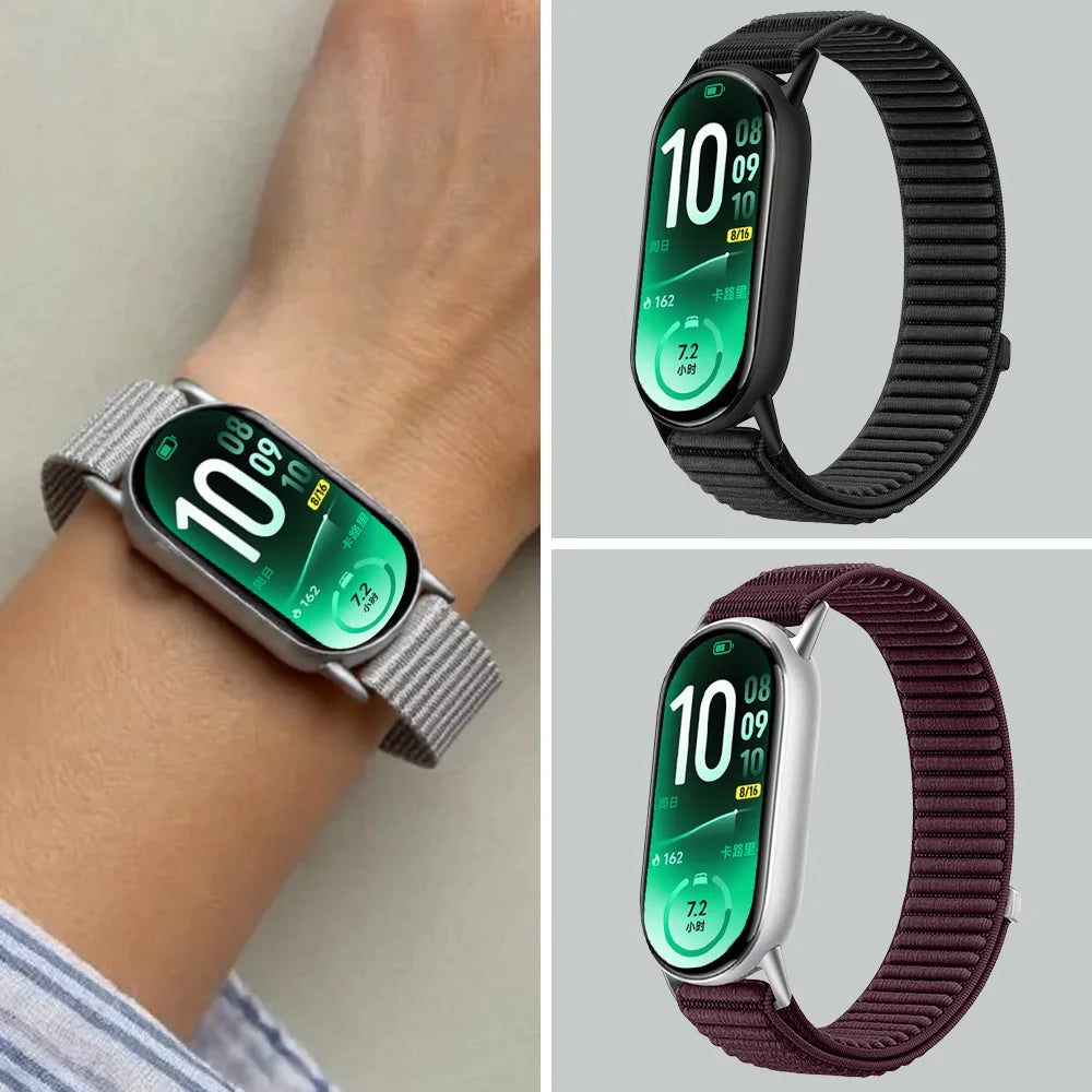 Nylon Breathable Wristband Strap with Hook-and-Loop Closure for Xiaomi Smart Band 11
