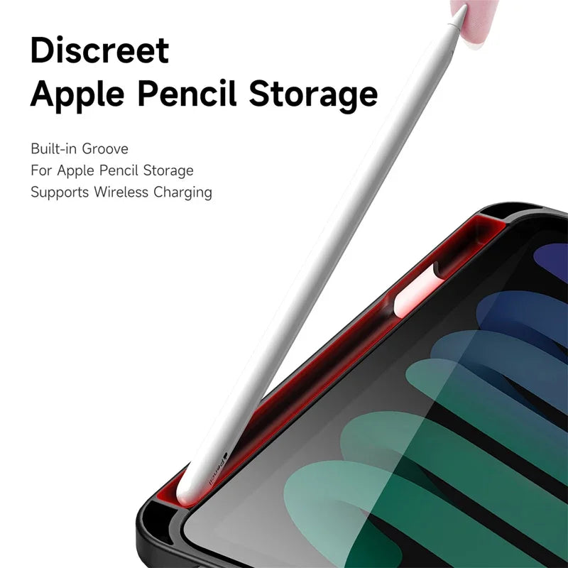 Detachable PU Leather Flip Stand Case with Pencil Holder for iPad Mini 6