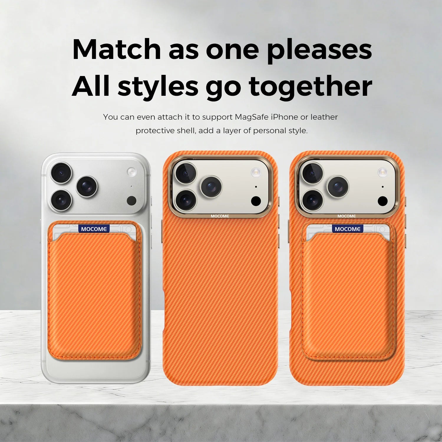 Slim Business MagSafe Case with Detachable Card Holder for iPhone 17 Series