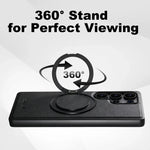 Samsung Galaxy S25 Ultra Magnetic Leather Case with Kickstand