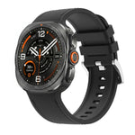 Leather-Like Silicone Watch Band with Ventilation Holes for Samsung Galaxy Watch Ultra 2
