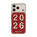 Trendy Red 2026 Calendar Phone Case for iPhone 17 Series