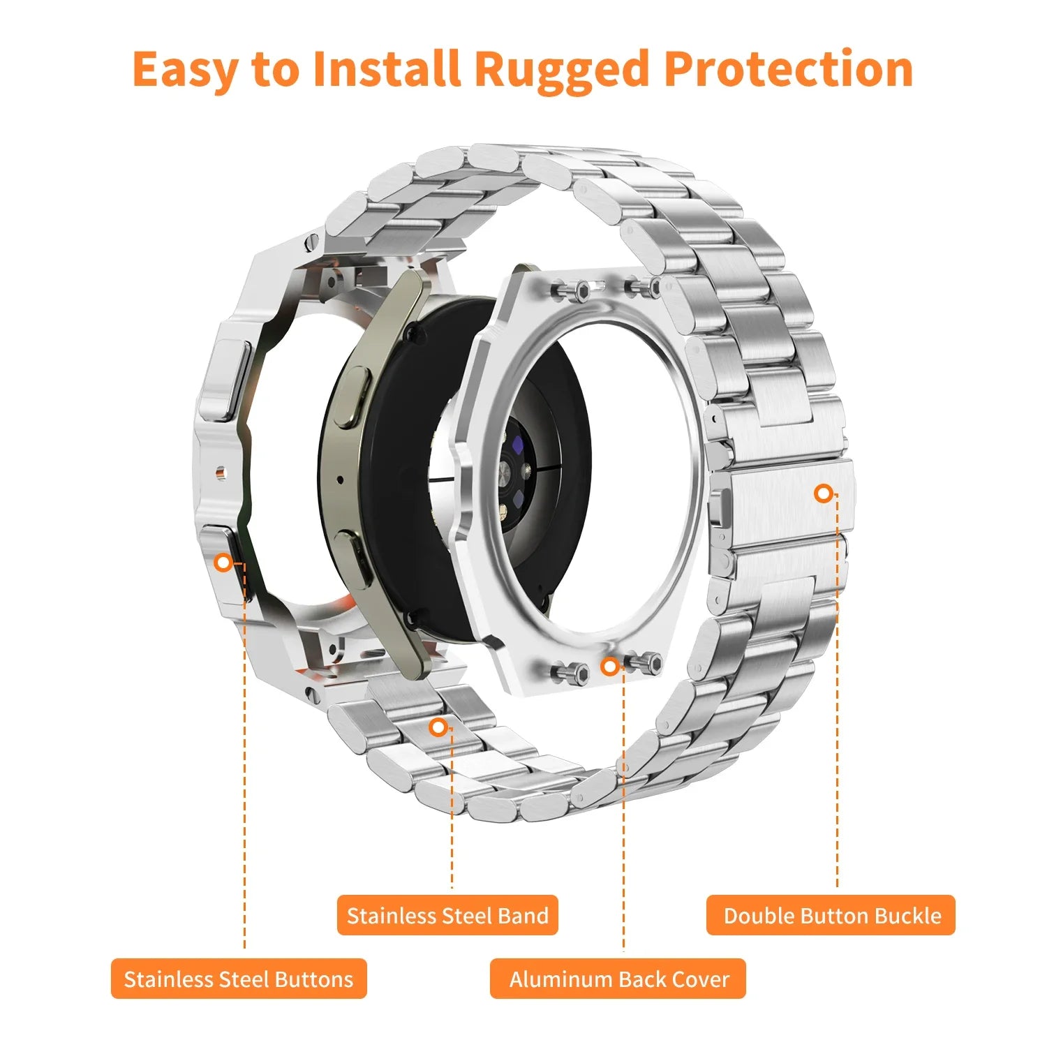 Stainless Steel Mod Kit for Samsung Galaxy Watch 7