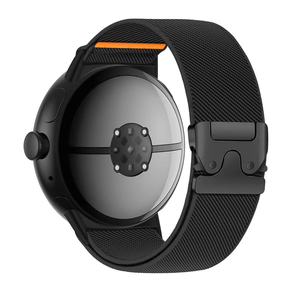 Parachute-Style Nylon Watch Band with Adjustment Teeth for Google Pixel Watch 4