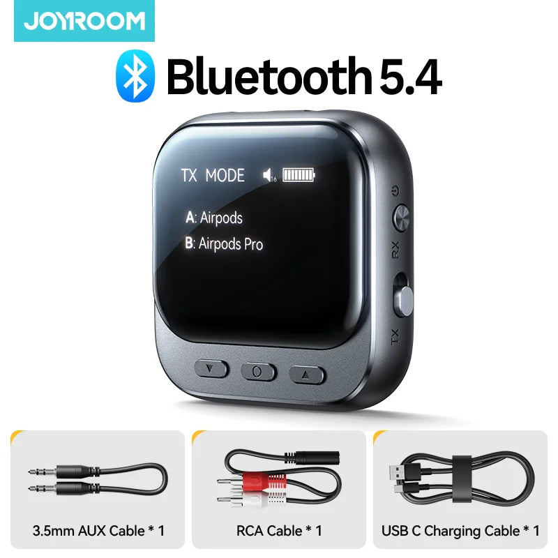 Joyroom 2-in-1 Bluetooth 5.4 Transmitter Receiver With OLED Display
