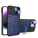 iPhone 16 Series Luxury Armor Magnetic Case with Slide Camera Protection
