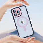 Shockproof Clear Colorful MagSafe Case with Glass Camera Protection for iPhone 16 Series