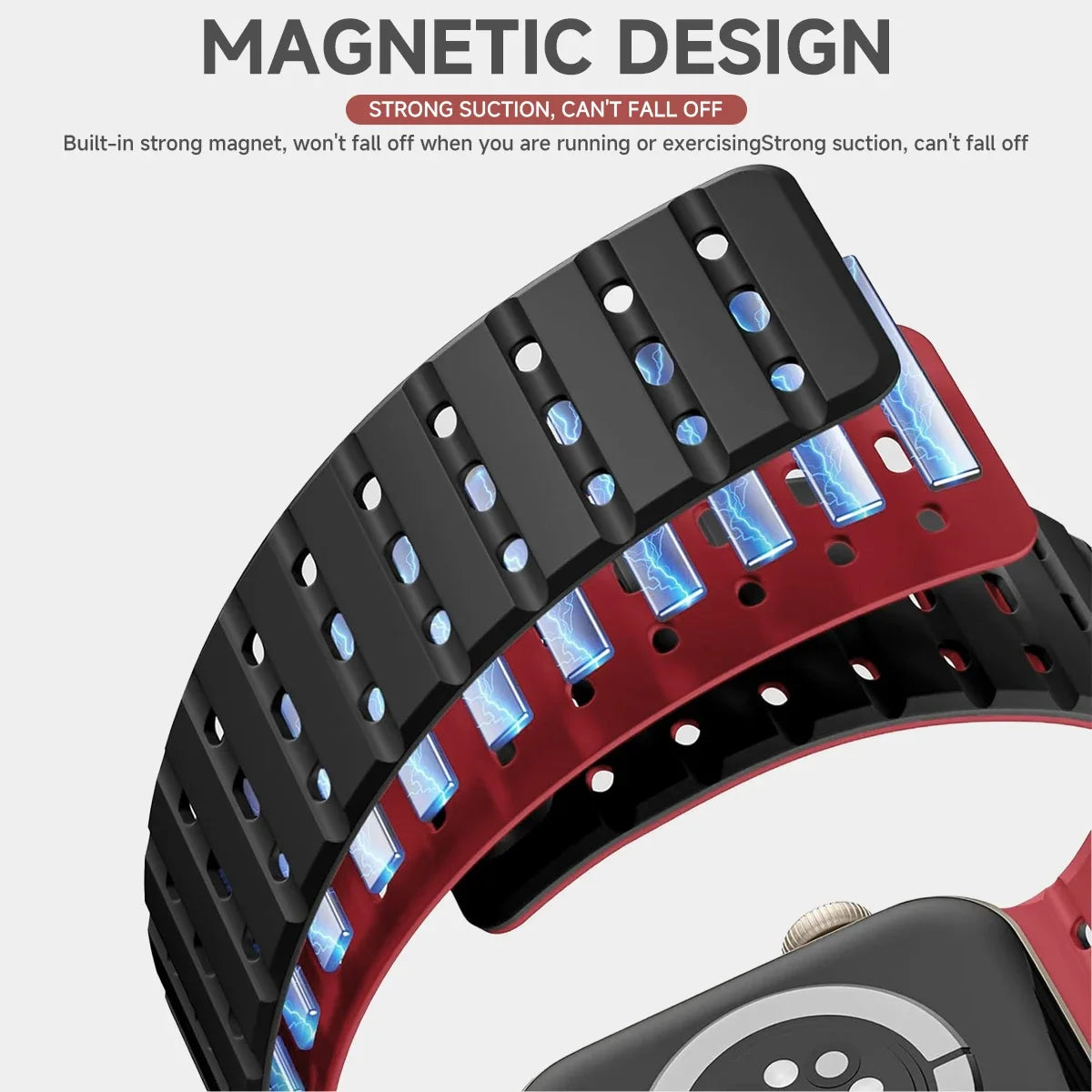 Breathable Magnetic Sport Strap for Apple Watch