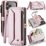 Leather Crossbody Wallet Case with Removable Shoulder Strap for iPhone 18 Series