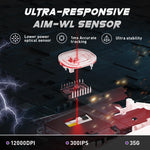 DAREU A955 Tri-Mode Wireless Gaming Mouse with Charging Dock