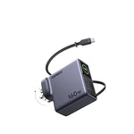 UGREEN 160W Smart Display GaN Charger Retractable USB-C Cable