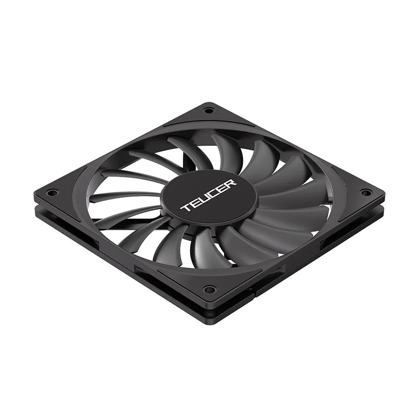 TEUCER 120mm x 12mm Slim Fan for Mini-ITX Builds and Low Profile Coolers