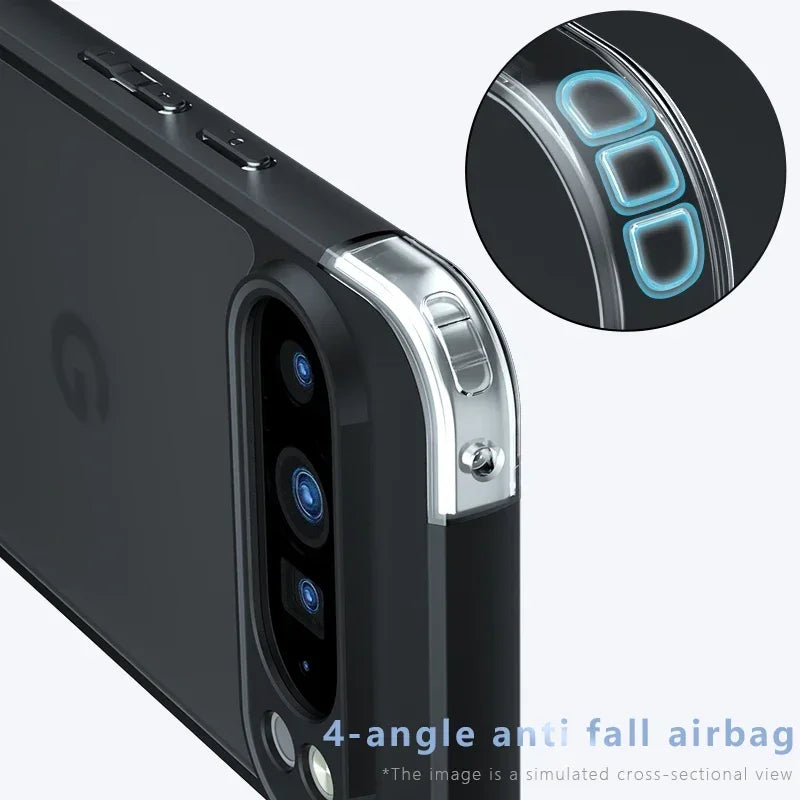 Shockproof Armor Matte Frosted Acrylic Case for Google Pixel 9 Series