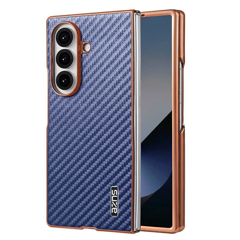 Luxury Carbon Fiber Pattern Phone Case for Samsung Galaxy Z Fold 7