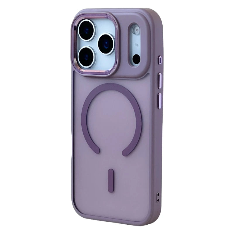 Heavy Duty Matte Translucent MagSafe Shockproof Case with Alloy Lens Cover for iPhone 17 Series